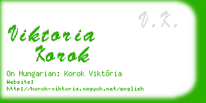 viktoria korok business card